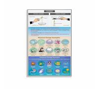 NWPNLXEA Science Classroom Decor - Chemical and Physical Changes Poster, Middle School Chemistry Educational Chart for Lab & Library (Unframed,12x18inch(30x45cm))