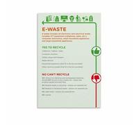NWPNLXEA Tech Sustainability Art Poster, E-Waste Recycling Guide and Environmental Science for Office, Maker Space(Unframed,12x18inch(30x45cm))