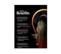 NWPNLXEA Ultimate Head Spa Benefits Relaxation Poster Canvas Painting Wall-Art for Salon Decor Living Room Bedroom Framed,16x24inch(40x60cm)