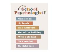 NWPNLXEA Where Is The Counselor? Office Door Sign - Appreciation Gift Wall Art for School Psychologist, Social Worker & Mental Health Advocate Framed,12x18inch(30x45cm)