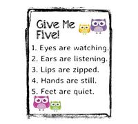 NWPNLXEA Wise Owl Motivational Poster for Students, Teacher Classroom Decor, Calming Corner Bulletin Board & Homeschool Inspiration Framed,08x12inch(20x30cm)