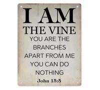 NWPNLXEA Without Me You Can Do Nothing John 15:5 Metal Tin Sign 8 X 12 in Vintage Scripture Plaque for Farmhouse Hallway