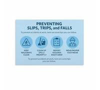 NWPNLXEA Workplace Safety Poster - Prevent Slips Trips and Falls Canvas Sign for Office Factory Warehouse Unframed,08x12inch(20x30cm)