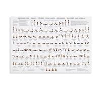 NWPNLXEA Yoga Practice Poster Complete Asana Sequence Chart for Home Studio Yoga Flow Guide Wall Reference Daily Poses and Exercise Chart Unframed,08x12inch(20x30cm)