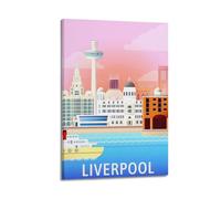 NWQV Vintage Travel Posters Liverpool, England Poster Decorative Painting Canvas Wall Posters And Art Picture Print Modern Family Bedroom Decor Posters 08x12inch(20x30cm)