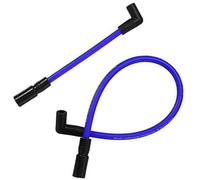 NWQZTS 2 Pcs 10.4mm 10mm Spark Plug Wire Kit, for DYNA-409BL Blue Silicone Ignition Wire Set