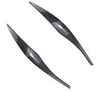 NWQZTS 2 Pcs Car Headlight Eyebrows Eyelid Trim, for BMW, for 3 Series E90 E91 2005 2006 2007 2008 2009 2010 2011 Car Headlight Sticker(Carbon Fiber)