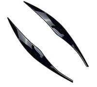 NWQZTS 2 Pcs Car Headlight Eyebrows Eyelid Trim, for BMW, for 3 Series E90 E91 2005 2006 2007 2008 2009 2010 2011 Car Headlight Sticker(Black)