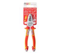 NWS 109-49-VDE-180-SB VDE Number 109-49 "CombiMax" Combination Pliers, Silver/Red/Yellow, 180 mm