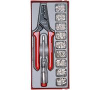 NWS 143-BS Crimping Pliers 190mm & End Sleeve Set Inc Phase Tester 143B