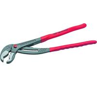 NWS 1661-12-400-SB "QuattroGripp" Waterpump Pliers, Silver/Red