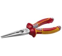NWS 524272 2-component VDE flat nose pliers, 160 mm, silver