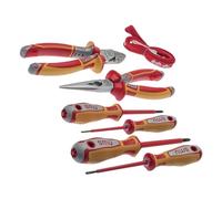 NWS Combined tool set VDE, 6 pieces, side cutters VDE 160 mm, telephone pliers VDE 205 mm, 2 x slotted screwdrivers VDE, 2 x cross screwdrivers VDE, item no. 756