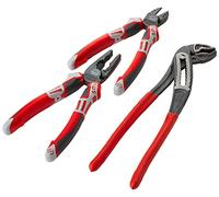 Nws N745 3pcs 3 Component Side Cutter Set with Classic waterpump Pliers, Red
