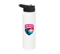 NWSL San Diego Wave FC Crest Stainless Steel Insulated Water Bottle
