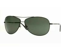 NWT RAY-BAN Aviator Style RB3293 006/71 Sunglasses Matte Black Green Lens 63mm