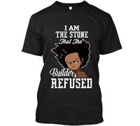 NWT The Boondocks I Am The Stone That The Builder Refused Art T-Shirt Size S-3XL BlackX-Large