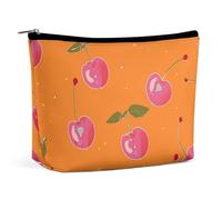 NWTPK Cosmetic Bag Peach Cherry Pattern Printed Toiletry Bag Portable Travel Cosmetic Bag Travel Accessories Storage, style, One Size