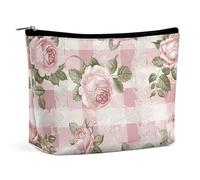 NWTPK Cosmetic Bag Peach Retro Pattern Printed Toiletry Bag Portable Travel Cosmetic Bag Travel Accessories Storage, style, One Size