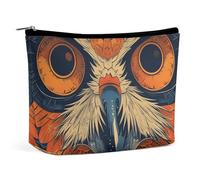 NWTPK Cosmetic Bag Retro Color Owl Printed Toiletry Bag Portable Travel Cosmetic Bag Travel Accessories Storage, style, One Size