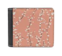 NWTPK Wallet Money Clip Peach Red Pattern Printed Credit Card Holder Suitable for Storing Cash Credit Cards ID Cards, style, One Size, Contemporary