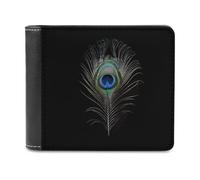 NWTPK Wallet Money Clip Peacock Feather Image Printed Credit Card Holder Suitable for Storing Cash Credit Cards ID Cards, style, One Size, Contemporary