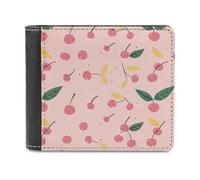 NWTPK Wallet Money Clip Red Pattern with Cherries Printed Credit Card Holder Suitable for Storing Cash Credit Cards ID Cards, style, One Size, Contemporary