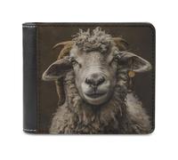 NWTPK Wallet Money Clip Sheep Head Image Printed Credit Card Holder Suitable for Storing Cash Credit Cards ID Cards, style, One Size, Contemporary