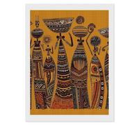 NWTRJ 5D Diamond Painting Kits for Adults Beginner Square 5D DIY Diamond Dots Paintings Full Drill Creative African Culture Diamond Painting Gem Art Kits for Home Wall Decor 12"x16"