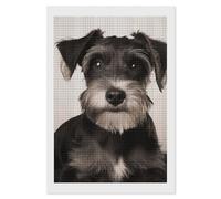NWTRJ 5D Diamond Painting Kits for Adults Beginner Square 5D DIY Diamond Dots Paintings Full Drill Cute Schnauzer Diamond Painting Gem Art Kits for Home Wall Decor 8"x12"