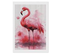 NWTRJ 5D Diamond Painting Kits for Adults Beginner Square 5D DIY Diamond Dots Paintings Full Drill Flamingo Watercolor Diamond Painting Gem Art Kits for Home Wall Decor 8"x12"