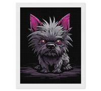 NWTRJ 5D Diamond Painting Kits for Adults Beginner Square 5D DIY Diamond Dots Paintings Full Drill Gray Pooh Dog Diamond Painting Gem Art Kits for Home Wall Decor 16"x20"