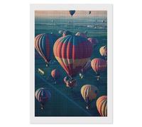 NWTRJ 5D Diamond Painting Kits for Adults Beginner Square 5D DIY Diamond Dots Paintings Full Drill Hot Air Balloons Diamond Painting Gem Art Kits for Home Wall Decor 8"x12"