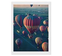 NWTRJ 5D Diamond Painting Kits for Adults Beginner Square 5D DIY Diamond Dots Paintings Full Drill Hot Air Balloons Diamond Painting Gem Art Kits for Home Wall Decor 12"x16"