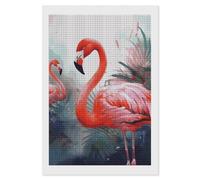 NWTRJ 5D Diamond Painting Kits for Adults Beginner Square 5D DIY Diamond Dots Paintings Full Drill Painted Flamingo Diamond Painting Gem Art Kits for Home Wall Decor 8"x12"
