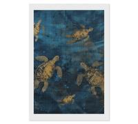 NWTRJ 5D Diamond Painting Kits for Adults Beginner Square 5D DIY Diamond Dots Paintings Full Drill Sea Turtle Diamond Painting Gem Art Kits for Home Wall Decor 8"x12"