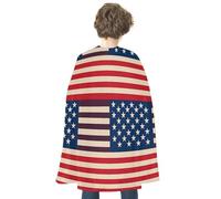 NWTRJ American Flags Halloween Cape Reversible Red Vampire Cloak Lightweight Christmas Halloween Cosplay Costume For Men And Women