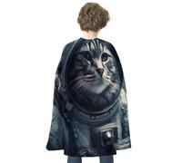 NWTRJ Astronaut Cat in Space Halloween Cape Reversible Red Vampire Cloak Lightweight Christmas Halloween Cosplay Costume For Men And Women