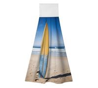 NWTRJ Beach Surfboard Hand Towels Set of 2, Absorbent Hanging Kitchen Towels Microfiber Fast Drying Dish Towel Wash Cloth for Home Decor Housewarming Gift