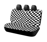 NWTRJ Checkered Flag Car Back Seat Covers Soft Waterproof Cars Rear Bench Cushion Covers Dust and Scratch Proof Auto Backrest Protector Cover Universal Fit Most Trucks SUV Van