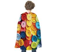 NWTRJ Colorful Buttons Halloween Cape Reversible Red Vampire Cloak Lightweight Christmas Halloween Cosplay Costume For Men And Women