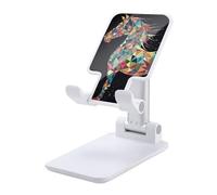 NWTRJ Colorful Horses Cell Phone Stand Adjustable Angle Height Phone Stands Foldable Desktop Phone Holder Compatible with All Mobile Phone
