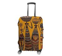 NWTRJ Creative African Culture Travel Luggage Cover Elastic Washable Suitcase Cover Dustproof Anti-Scratch Suitcase Protector Fits 19-32 Inch Luggage, Style, XL