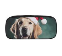 NWTRJ Dog Sticking Out Tongue Pencil Case Waterproof Leather Pencil Bag Large Capacity Pen Pounch Cosmetic Makeup Bag for Women Men