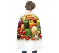 NWTRJ Fresh Vegetables And Fruits Halloween Cape Reversible Red Vampire Cloak Lightweight Christmas Halloween Cosplay Costume For Men And Women
