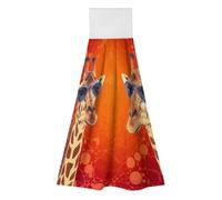 NWTRJ Giraffe Wearing Sunglasses Hand Towels Set of 2, Absorbent Hanging Kitchen Towels Microfiber Fast Drying Dish Towel Wash Cloth for Home Decor Housewarming Gift