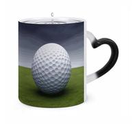 NWTRJ Golf Ball Coffee Mug 11oz Funny Ceramic Mug Heat Sensitive Coffee Mugs Color Changing Coffee Cup Tea Cup for Home Office Travel