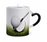 NWTRJ Golf Club Coffee Mug 11oz Funny Ceramic Mug Heat Sensitive Coffee Mugs Color Changing Coffee Cup Tea Cup for Home Office Travel