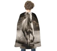 NWTRJ Horse Running by The Water Halloween Cape Reversible Red Vampire Cloak Lightweight Christmas Halloween Cosplay Costume For Men And Women