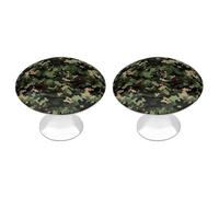 NWTRJ Kitchen Cabinet Knobs 2 Pack, Modern Style Drawer Dresser Knob Pulls Camo Round Drawer Knobs for Home Office Kitchen